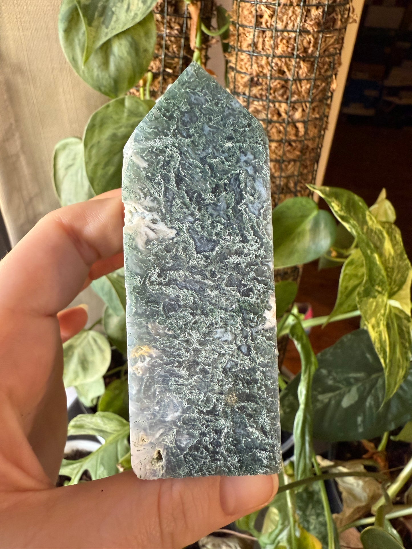 Small Moss Agate Towers