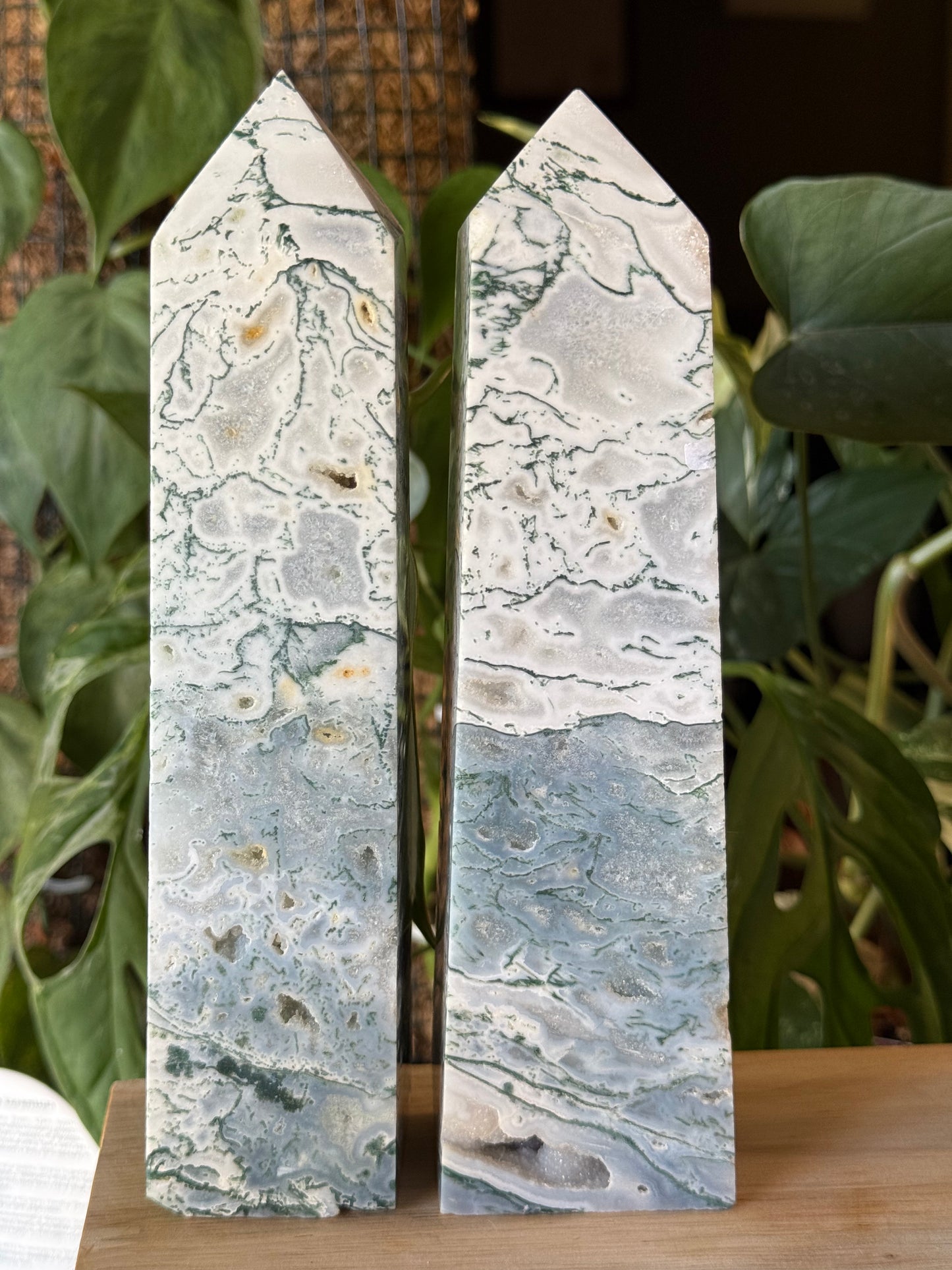 XL Moss Agate Towers